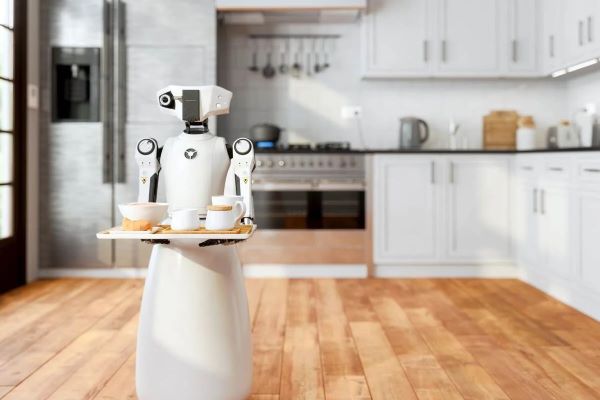 配膳中のロボット